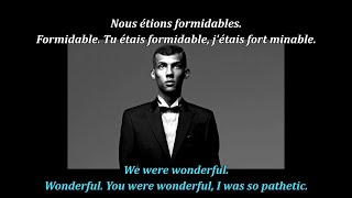 FRENCH LESSON  learn French through music  French song English translation  Stromae  Formidable [upl. by Einnel237]