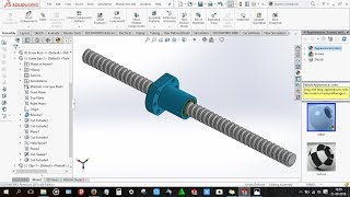 How to design Ball screw in solidworks [upl. by Aniger]