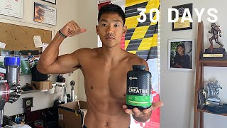 I took CREATINE for 30 Days  Transformation amp Tips [upl. by Aruasi]