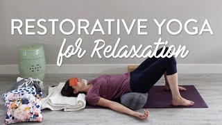 Restorative Yoga Sequence for Relaxation [upl. by Haimes417]