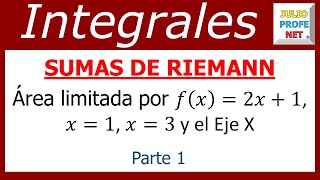 SUMAS DE RIEMANN Parte 1 de 2 [upl. by Eltsirk]