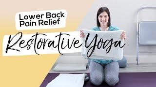 Restorative Yoga for Lower Back Pain  Gentle Yoga [upl. by Hadihsar]