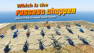 GTA V Which is the fastest Helicopter  Top Speed amp Acceleration [upl. by Duffie726]