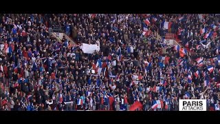 Paris Attacks French and British fans sing La Marseillaise together at Wembley Stadium [upl. by Nalla606]