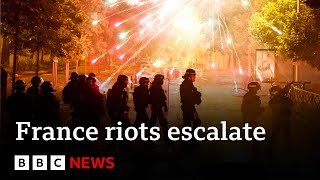 France in crisis as riots escalate  BBC News [upl. by Mahala]