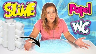 SLIME con PAPEL higiénico  TOILET PAPER SLIME  COMO SE HACE SLIME [upl. by Ranita]