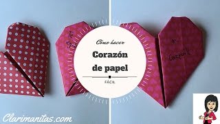 Como hacer un corazon de papel [upl. by Lura]