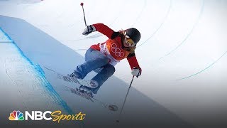 2018 Winter Olympics Breaking down Elizabeth Swaneys ski halfpipe run  NBC Sports [upl. by Lyman]