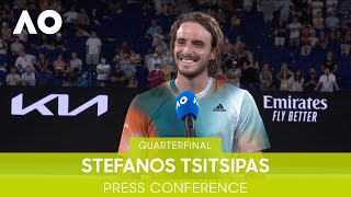 Stefanos Tsitsipas OnCourt Interview QF  Australian Open 2022 [upl. by Schulze760]