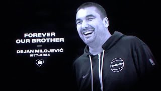 Warriors Tribute to Late Assistant Coach Dejan Milojević [upl. by Yhprum]