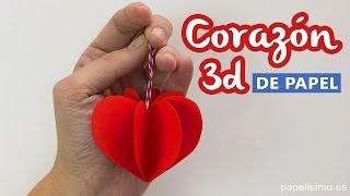 Corazones de papel 3D  Paper hearts [upl. by Anotyal]