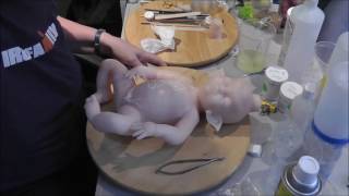 Making a Silicone Baby Doll  TARRA  Part 4 pulling from mould and prepping [upl. by Ailasor]