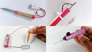 How to make soldering iron  4 Easy way to make soldering iron at home  4 Super Invention [upl. by Adnovaj]