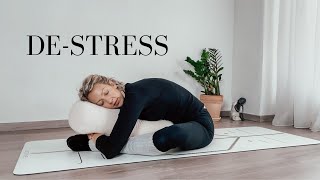 RESTORATIVE YOGA WITH BOLSTER  restorative yoga 20 minutes [upl. by Rouvin855]