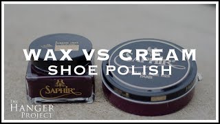 Wax VS Cream Shoe Polish Demonstration [upl. by Nigle]