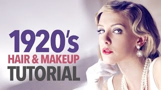 1920s makeup amp hair tutorial [upl. by Eden]