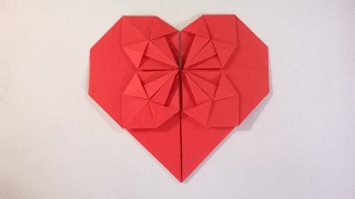 COMO HACER UN CORAZÓN DE PAPEL  How to make a origami paper heart [upl. by Bannister348]