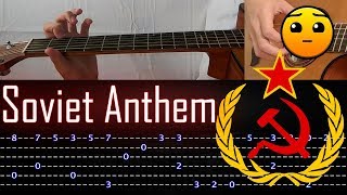 How to play Soviet Anthem Guitar Tutorial TABS Fingerstyle [upl. by Cychosz485]