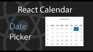 Ultimate Calendar  Date Picker  React Tutorial [upl. by Roselin]