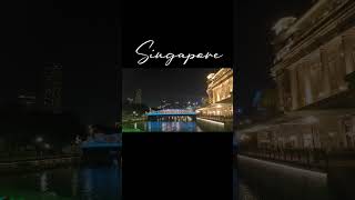 SINGAPORE VIEW FULLERTON HOTEL AT NIGHT AWESOME [upl. by Nylirej844]