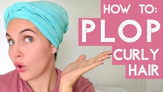 HOW TO PLOP CURLY HAIR [upl. by Nannarb]