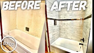 DIY Shower Remodel  START To FINISH Part 1 of 2 [upl. by Leasim]