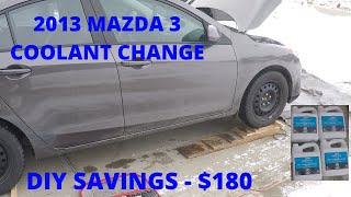 2013 Mazda 3 Coolant Change [upl. by Krasner260]