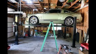 Triumph 4 post lift install [upl. by Coonan712]