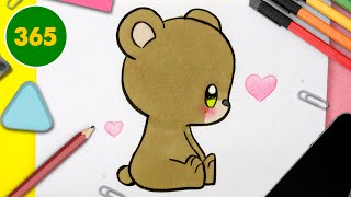 COME DISEGNARE ORSO KAWAII  Come disegnare animali [upl. by Hanimay]