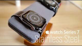 Apple Watch Series7 ステンレススチール グラファイト 45mm 開封！やっぱりステンレスは美しかった｜Stainless Steel Graphite Unboxing [upl. by Mas]