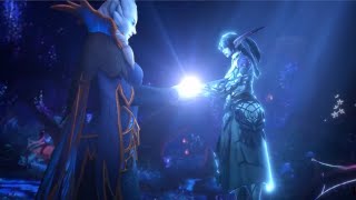 Tyrande invokes Elune Cinematic 91 Chain of Domination Shadowlands [upl. by Beckett]