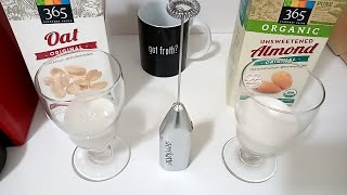 Oat Milk vs Almond Milk part 2 Frothing Test [upl. by Eittocs]