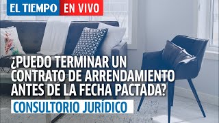 ¿Puedo terminar un contrato de arrendamiento antes de la fecha pactada  Consultorio Jurídico [upl. by Tija18]