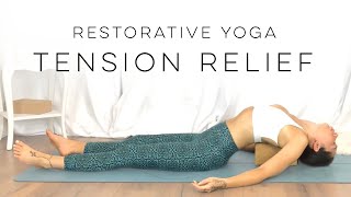 Breathe Better Using Yoga Blocks Restorative Yoga For Tension Relief [upl. by Eniroc]