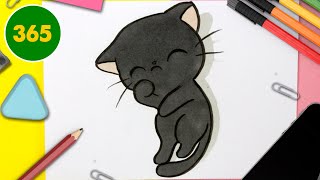 COME DISEGNARE GATTO KAWAII  Come disegnare animali [upl. by Yorel]