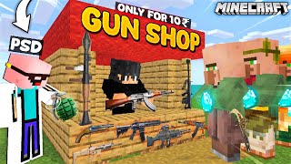 I OPENED A GUN SHOP IN MINECRAFT [upl. by Llertnac]