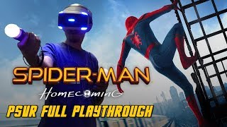 SpiderMan Homecoming VR Full Playthrough Gameplay PS4 PSVR [upl. by Reinal]