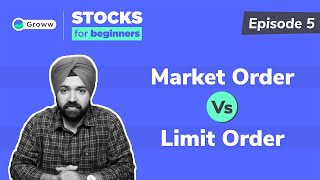 Market Order Vs Limit Order  Stocks for Beginners [upl. by Hofmann]