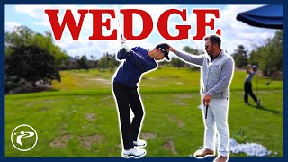 How To Hit Full Wedge Shots  College Golfer Lesson [upl. by Adil]