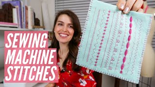 Selecting Stitches  Sewing Machine Basics [upl. by Nylatsirk]