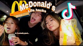 TESTING VIRAL MCDONALDS TIKTOK HACKS [upl. by Jehanna]