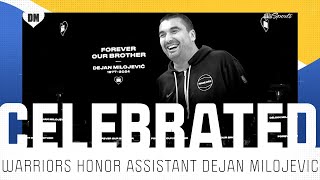 Warriors honor Dejan Milojevics family memory in pregame ceremony  NBC Sports Bay Area [upl. by Crowley]