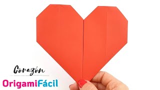 Cómo hacer un CORAZÓN de papel  Origami Fácil [upl. by Orodisi36]