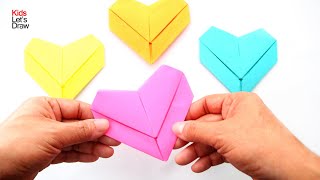 Aprende hacer un CORAZÓN DE PAPEL fácil sin tijeras ni pegamento [upl. by Fernand]