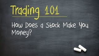 Trading 101 How Does a Stock Make You Money [upl. by Llednahs]