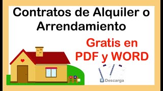 Contratos de Alquiler o Arrendamiento Gratis en PDF o WORD [upl. by Nosa]