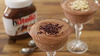 2 Ingredient Nutella Mousse Recipe [upl. by Oilejor]