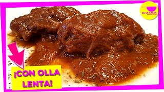 CARRILLERAS DE CERDO al VINO TINTO en OLLA LENTA CHUP CHUP MATIC 🍷 ¡SLOW COOKER [upl. by Gale]