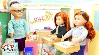 Our Generation Dolls School Collection 18 inch OG Twin Dolls School Playsets Unboxing amp Play [upl. by Okiron]