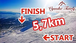 Vysoké Tatry – Tatranská Lomnica toptobottom ride from 2190m 17122017 [upl. by Rior247]